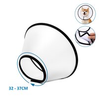 Nobleza ochranný golier priesvitný suchý zips XL 32 - 37 cm